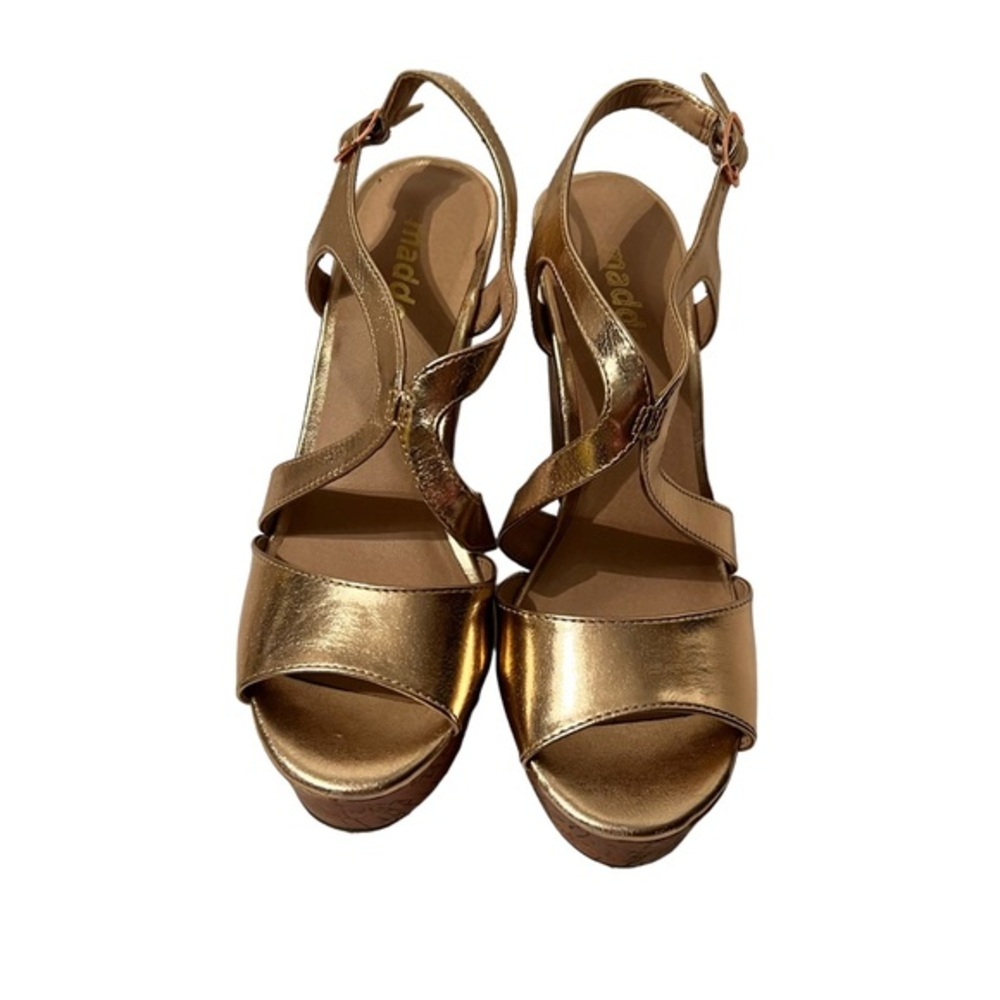 Madden NYC Ellsaa Wedge Rose Gold Shoes NWOT Size 7.5